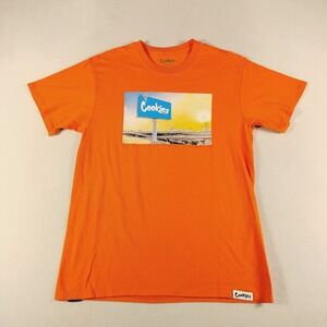 Cookies‎ Shirt Mens Large Orange California Billboard Graphic Streetwear Tee SF